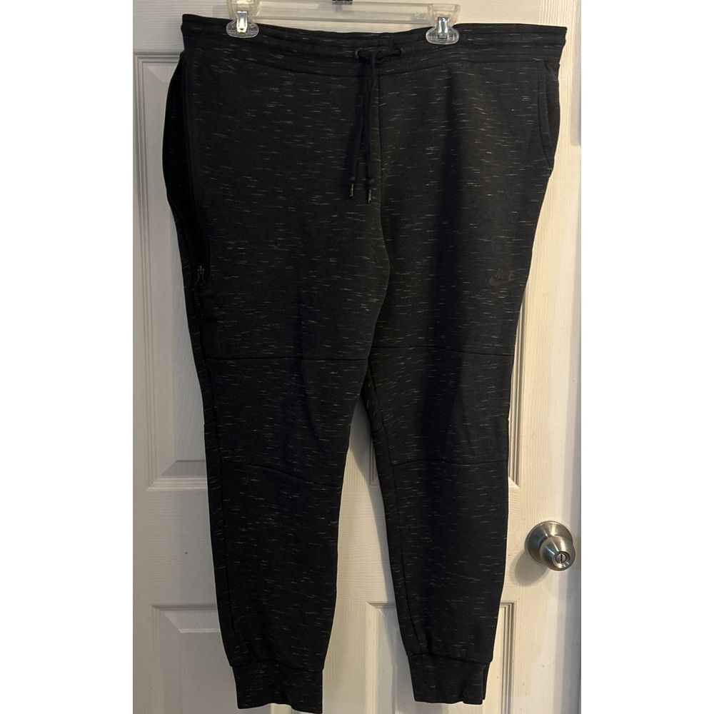 Nike Jogger Sweatpants Mens XL Gray Drawstring Tapered Gym Red Tag See Desc.